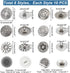 PH PandaHall 80pcs Metal Shank Buttons 8 Style Engraved Metal Buttons Antique Silver Metal Buttons with Shank Retro Alloy Buttons for Costumes Sew...