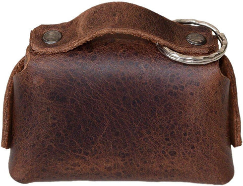 Hide & Drink, Tiny Handbag with Key Ring Holder Handmade from Full Grain Leather...