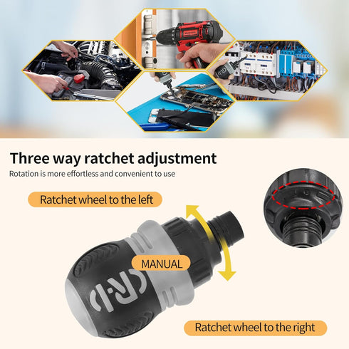 YuuKai 26-in-1 Multi-Function Screwdriver, Length Adjustable Screwdriver with Storage Case, Mini Ratchet Screwdriver, Magnetic Bit Ratchet Screwdr...