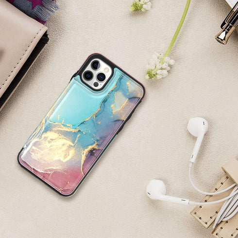 LETO for iPhone 13 Pro Max Case,Luxury Flip Folio Leather Wallet Cover with Fashion Designs for Girls Women,Card Slots Protective Phone Shell 6.7"...