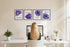 heshengzaixian Purple Flower Bathroom Wall Art Print,Mauve Rose Floral Relax Soak Unwind Breathe Quotes Bathroom Set,Modern Boho Minimalist Decor ...