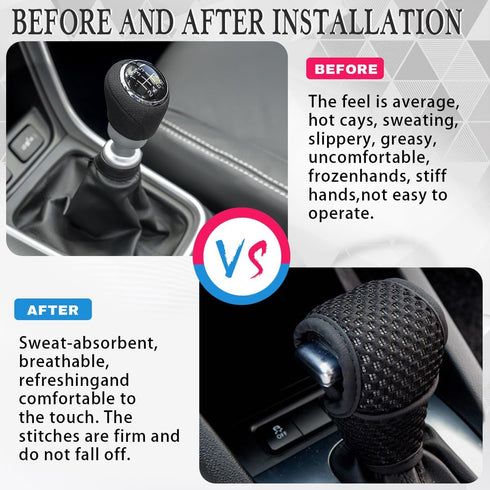 Auto Shift Gear Cover,Automotive Manual Stick Shifting Handle Gear Shift Knob Protector, Shifting Handle Protector,Universal Vehicle Decoration Ac...
