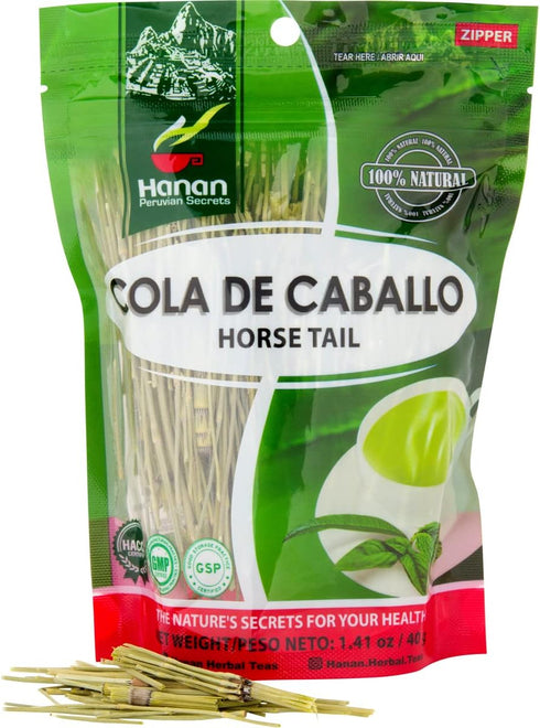 Hanan Horsetail Loose Herb Tea (Cola de Caballo) 1.4 oz (40 g) – Natural, Dried Horse Tail Supplement AKA Shavegrass, Snake Grass, Equisetum, Puzz...