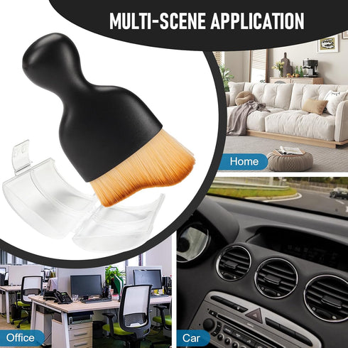 Mini Side Mirror Squeegee + Car Cleaning Brush, 2PCS Small Car Tools Kit, Car Essentials for Women Men Teens, New Car Must Haves Things, Car Truck...