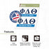 Desert Cactus Phi Delta Theta Sticker 2-Pack Decal Greek for Window Laptop Computer Car (Color/Letter Name Sticker)...