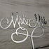 Mr and Mrs Cake Topper, Bride And Groom Sign Wedding Engagement Cake Toppers Decorations (Mirror Silvery Acrylic)...
