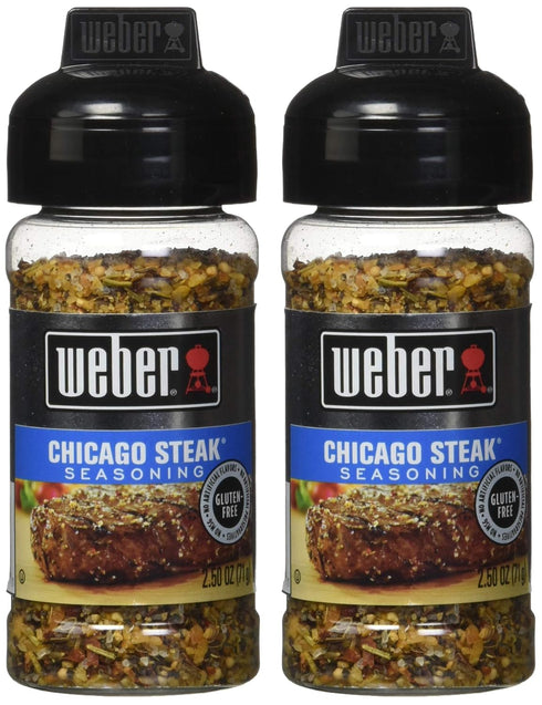 WEBER Grill CHICAGO STEAK Seasoning 2.5 oz. (Pack of 2)...