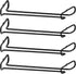 4 Pack Steamware Wine Glass Hanging Rack, Metal Stemware Holder Storage Wall Mount Under Cabinet Kitchen Bar Pub, Black...