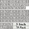 3 Inch Alphabet Letter Stencils for Painting - 70 Pack Letter and Number Stencil Templates with Signs for Painting on Wood, Reusable Alphabet and ...