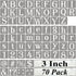 3 Inch Alphabet Letter Stencils for Painting - 70 Pack Letter and Number Stencil Templates with Signs for Painting on Wood, Reusable Alphabet and ...