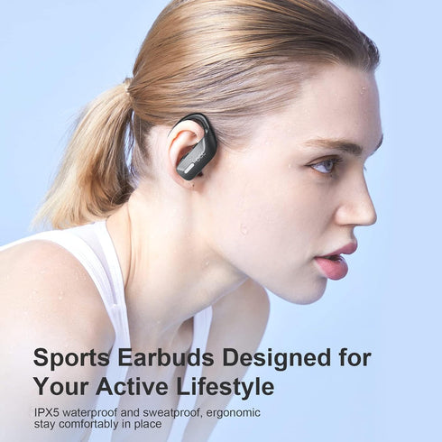 occiam Wireless Earbuds Bluetooth Headphones 48H Play Back Earphones in Ear Waterproof with Microphone LED Display for Sports Running Workout Blac...