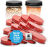 AllSpice Rust-Proof Narrow Mouth Aluminum Metal Mason Jar Lids Leak-Proof 12-Pack (Red Narrow)...