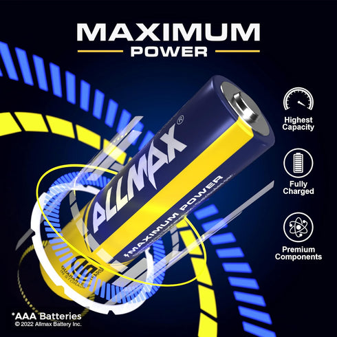 Allmax AAA Maximum Power Alkaline Triple A Batteries (36 Count) – Ultra Long-Lasting, 10-Year Shelf Life, Leakproof Design, Maximum Performance – ...
