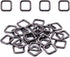 Swpeet 60Pcs 1/2 Inch - 13mm Gun-Black Metal Rectangle Ring, Webbing Belts Buckle Metal Rings for for Belt Bags DIY Accessories Keychains Belts an...