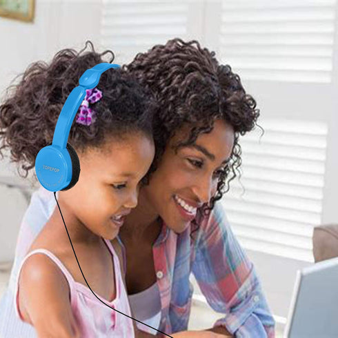 Kids Headphones Wired Over Ear Headphone Lightweight Stereo Headset Adjustable Headband Headset with Mic 3.5mm Foldable Earphone for Kids Boys Gir...