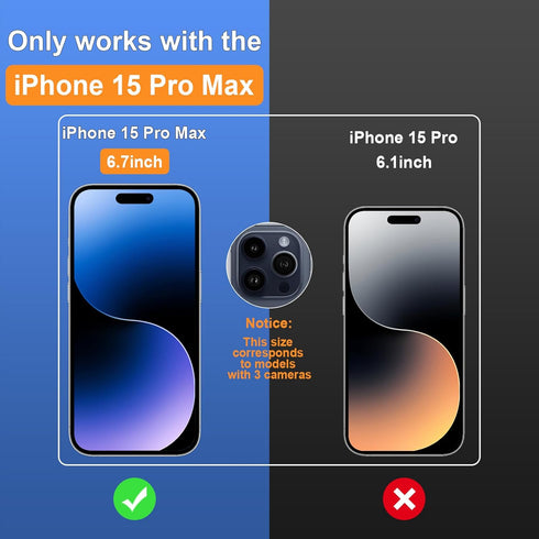 for iPhone 15 Pro Max 6.7" Matte Privacy Screen Protector with Camera Lens Protector Full Coverage Anti-glare Anti-spy Tempered Glass Film Anti-fi...