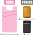 2Pack Phone Wallet,Silicone Credit Card Holder Stick on Double Pocket for Back of Cell Phone case-Sky Blue,Pink......