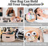 Barrel Drawstring Makeup Bag Large Travel Makeup Bag,Portable Large Capacity Cosmetic Bag Toiletry Organizer for Travel Accessories Make Up Essent...