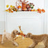Halloween Squeaky Dog Toys Plush Stuffed Turkey Toys for Puppy Tough Small Dog Pumpkin Toys...