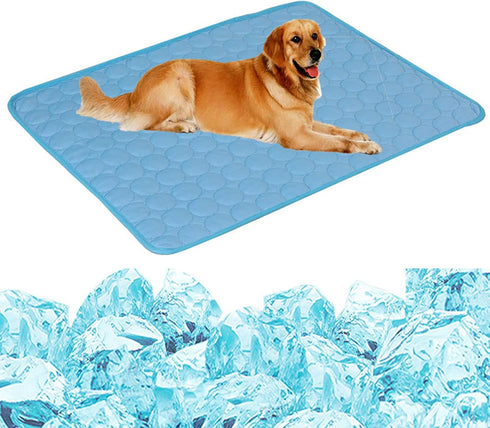 Dog Cooling Mat Breathable Washable Summer Pet Cooling Pad Extra Large Dog Cat Self Cooling Pad for Kennerl, Crates and Beds No Water or Electrici...