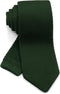 Men's Pointed Knit Tie Necktie Width 2.75 inches Washable Solid Color Hunter Moss Green...