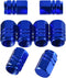 EBOOT 8 Pieces Tire Stem Valve Caps Wheel Valve Covers Car Dustproof Tire Cap, Hexagon Shape (Blue)...