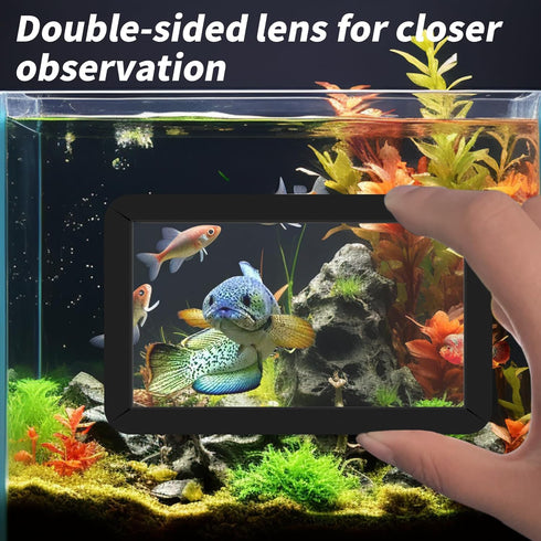 Fighting Fish Training Mirror, Double-Sided Fish Fighting Mirror, Fighting Fish Toys with Suction Cups, Used for Training Fighting Fish, Brontosau...