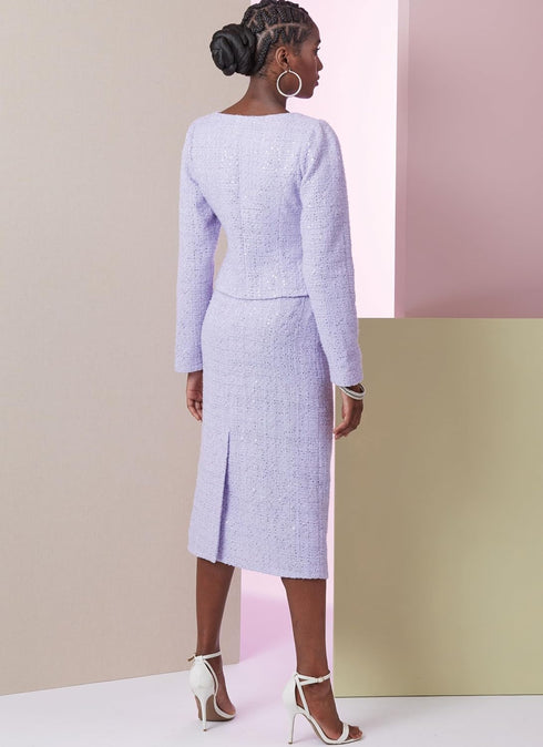 Vogue Misses' Close Lined Jacket, Pencil Skirt and Semi-Fitted High-Rise Pants Sewing Pattern Packet, Design Code V2017, Sizes 8-10-12-14-16, Mult...
