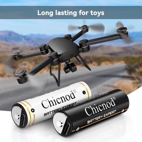 4Pack Rechargable AA Lithium Batteries, 3300mWh Double A Battery 1.5V Constant Output Lithium ion Double A Battery Long Lasting USB Fast Charging...