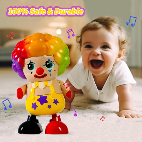 Toddler & Baby Dancing Clown Toys, Early Learning Educational Musical Light up Baby Toddler Toys, Babies Toddler Infant Crawling Walking Toy for 3...