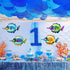 HHgrowe Metal fish art wall decor ocean beach swimming pool garden decoration indoor and outdoor home hanging decoration Sculpture Statue 4PC...