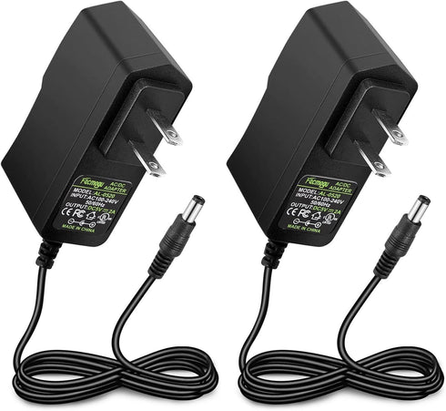 Facmogu 2 Pack DC 5V 2A Power Adapter, AC 100-240V to DC 5V 2A 10W Power Supply Transformers, 5.5 x 2.5mm Jack Also Compatible with 5.5x2.1mm Sock...
