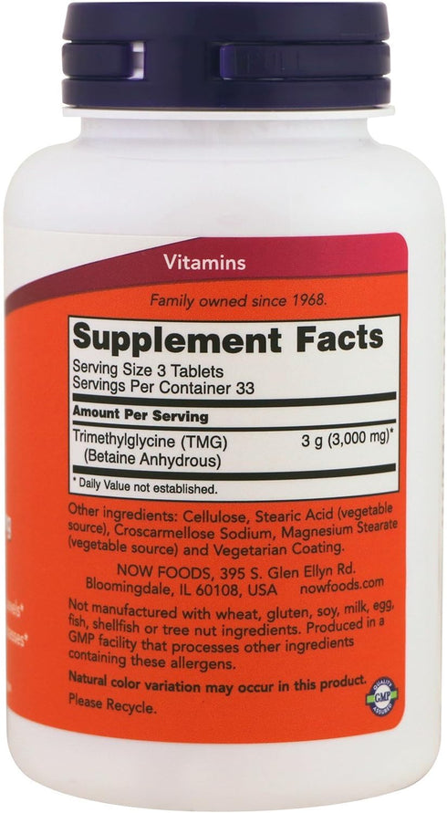 NOW TMG 1000mg, 100 Count (Pack of 2)...