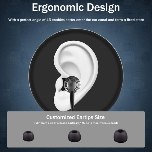 USB C Headphones, USB C Earbuds, USB Type C Earphone USB C Headphone Plug Noise Canceling in-Ear Headphones with Microphone for Samsung S24 Plus S...