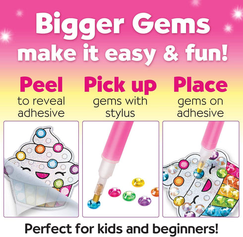 Creativity for Kids Big Gem Diamond Painting Kit: Sweets Stickers and Suncatchers - Diamond Art for Kids, DIY Stickers and Suncatcher Kit for Girl...