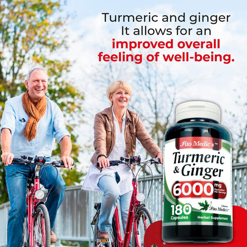 FITO MEDIC'S Lab | Tumeric and ginger | 6000 mg | 180 Caps | turmeric and ginger | ginger supplements | turmeric | turmeric supplements | turmeric...