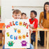 Tenare 133 Pcs Monster Bulletin Board Letters Back to School Rainbow Alphabet Cutouts Set 110 Uppercase Poster Board Letters 23 Symbols ABC Letter...