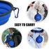 2-Pack Small Dog Travel Bowl, Collapsible Bowls for Dogs, Foldable Cat Water Bowl, Portable Pet Traveling Dish (Green & Blue)...