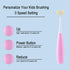 Kids Auto Toothbrush, U31 Sonic Electric Toothbrushes, Food Grade Silicone Soft Bristles, 2 Brush Heads (Pink-Regular)...