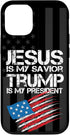 iPhone 13 Trump phone case Jesus Is My Savior Trump Is My President Case...