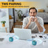 Portable Bluetooth Speaker Wireless, Loud Bluetooth Speaker, 15 Hours of Continuous Play, with TF Card Slot, Built-in Mic (Large-Round, Green)...