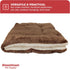 Downtown Pet Supply Medium Fleece Dog Crate Mat, Brown/Oatmeal, 29 in x 20 in...
