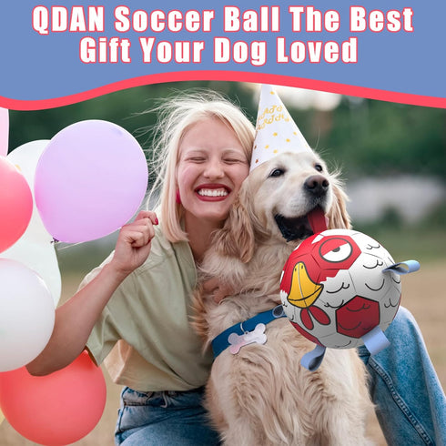 Dog Toys Soccer Ball with Straps, Outdoor Dog Toys, Puppy Birthday Gifts, Dog Water Toy, Durable Dog Balls for Small Medium Dog (6 Inch)...