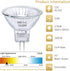 MR11 Halogen Bulb 12v 20W, 6-Bag MR11 Bulb with Glass Cover, Gu4 Double Pin Base, 2700k Warm White Adjustable Light, Applicable to Landscape, Trac...