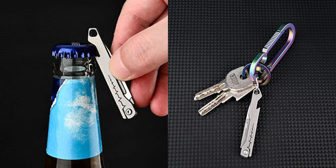 Titanium Alloy Keychain Utility Knife, Small Folding Pocket Knife for Women Men with Extra 10PCS #11 Blades...