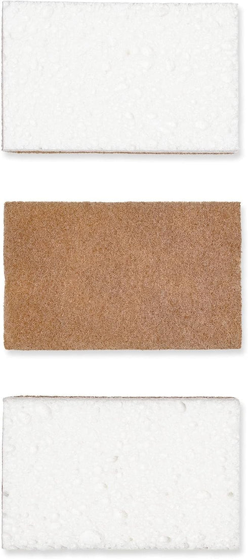 Full Circle In a Nutshell Walnut Scrubber Sponges, Non-Scratch, Set of 2 (Pack of 6)...