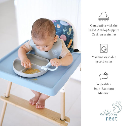 Highchair Cushion Cover for Inflatable Cushion, Compatible for IKEA Antilop Highchair, High Chair Accessories Stain-Proof and Wipeable Cushion Cov...