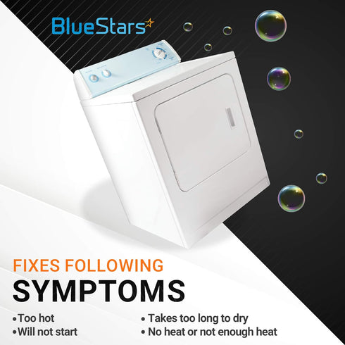6931EL3003D & 6931EL3004B Dryer Thermal Fuse Kit Replacement by BlueStars - Exact Fit for LG & Kenmore Dryers - Replaces PS3530485 1268366 6931EL3003F PS3530486