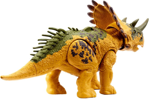 Mattel Jurassic World Wild Roar Dinosaur Toy with Sound & Attack Move, Regaliceratops Posable Action Figure, 11 inches Long...