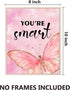 HOMANGA Wall Art Posters, Butterfly Wall Decor for Girls Room, 8X10 Inch, Unframed, Set of 6...